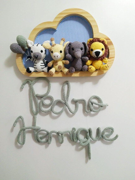 Porta Maternidade em Amigurumi Safári