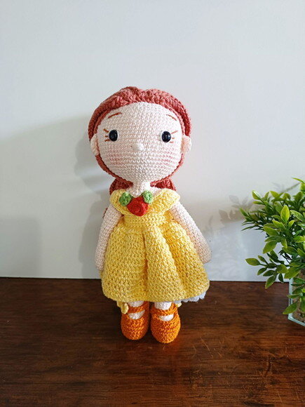 Princesa Bela em Amigurumi
