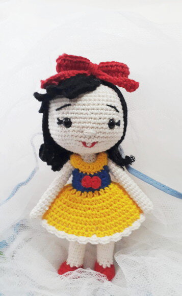 Princesa Branca de Neve amigurumi