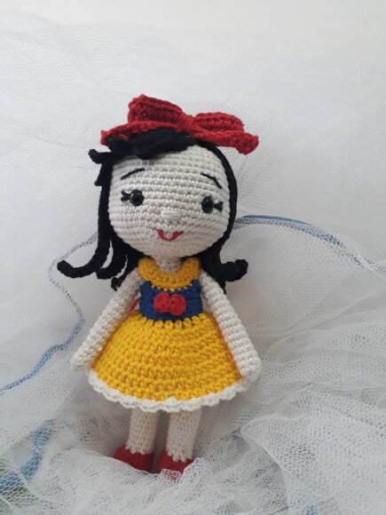 Princesa Branca de Neve amigurumi