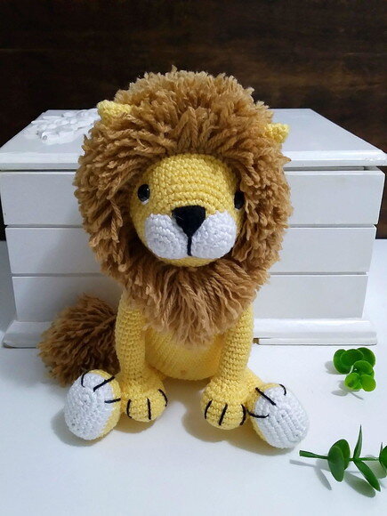 Rei Leão Amigurumi