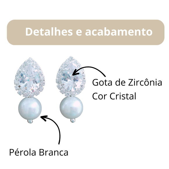 Brinco Para Noiva Pérola