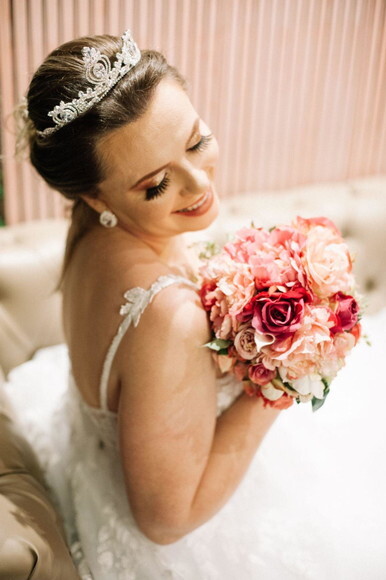 Coroa Noiva Miss Debutante Zircônia Brilho Casamento Bodas