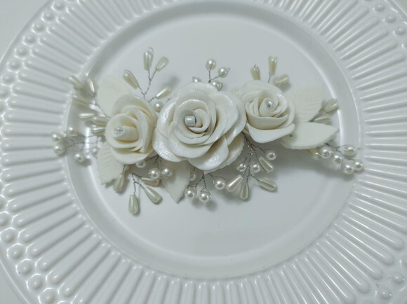 Grinalda porcelana fria flores