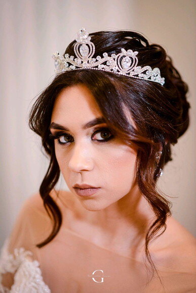 Coroa Noiva Miss Debutante Zircônia Brilho Casamento Bodas