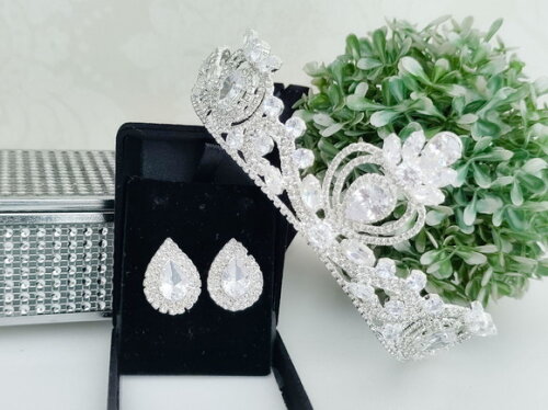 Coroa Noiva Miss Debutante Zircônia Brilho Casamento Bodas