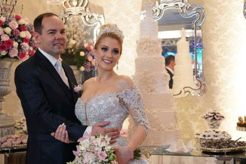 Coroa para noiva Prata de zircônia