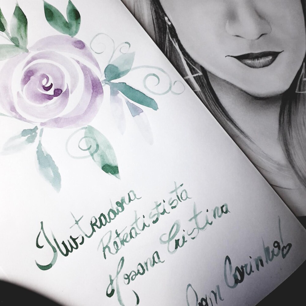 Desenho em preto e branco realista