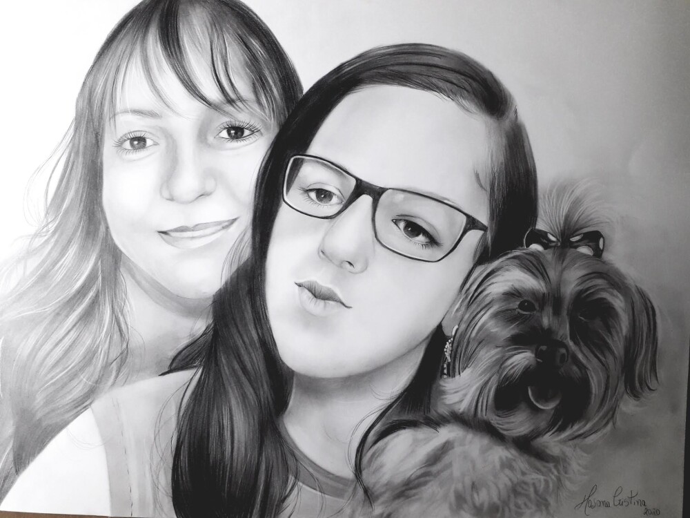 Desenho a grafite realista