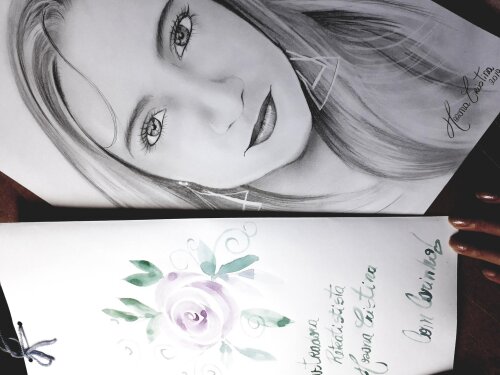 Desenho em preto e branco realista