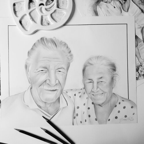 Desenho a grafite realista