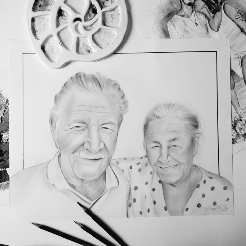 Desenho a grafite realista
