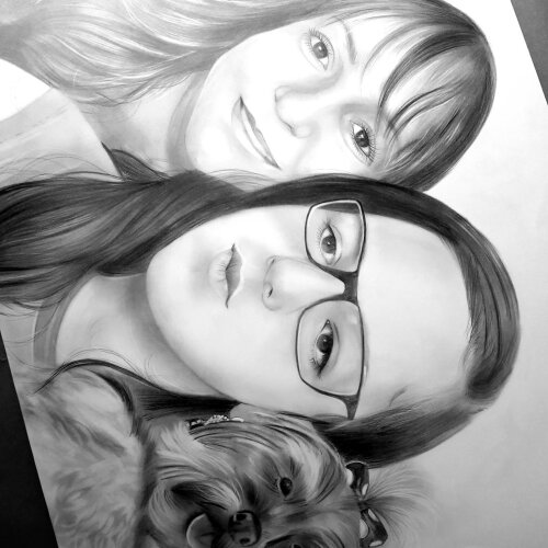 Desenho a grafite realista