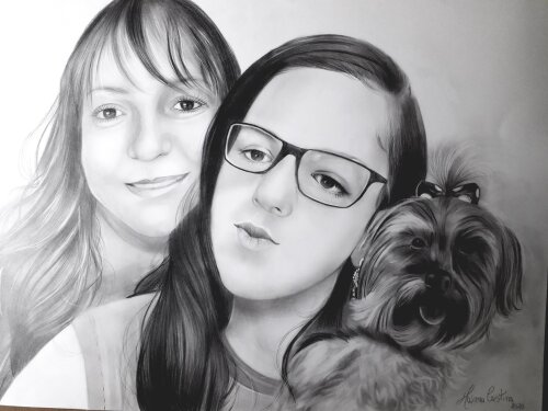 Desenho a grafite realista