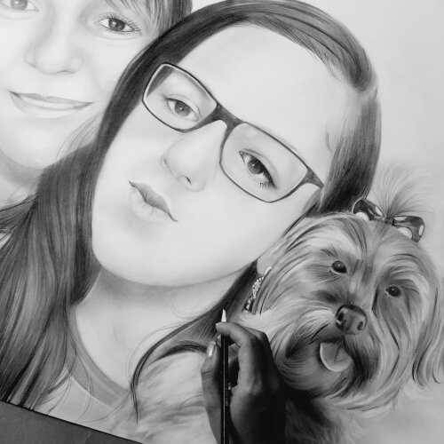 Desenho a grafite realista