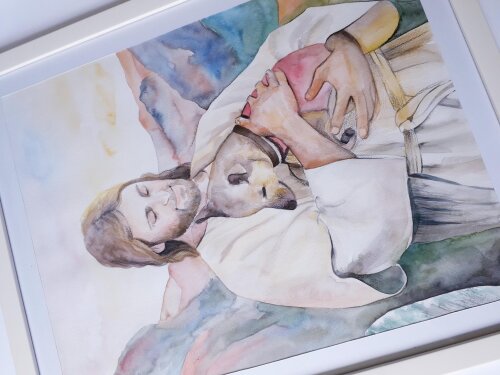 PINTURA EM AQUARELA realista de pet