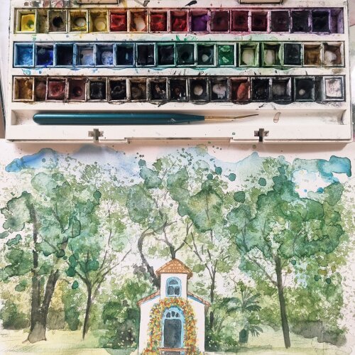 Pintura em Aquarela para Casamento