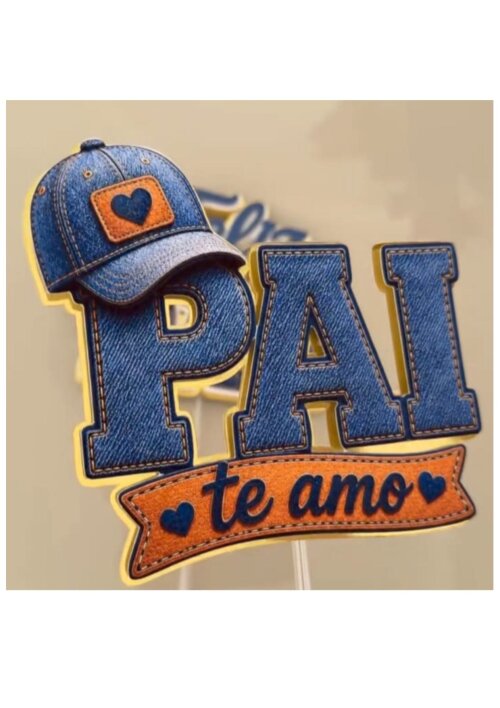 Topo de Bolo dias dos Pais - Decoração de Bolo - Dia dos Pais