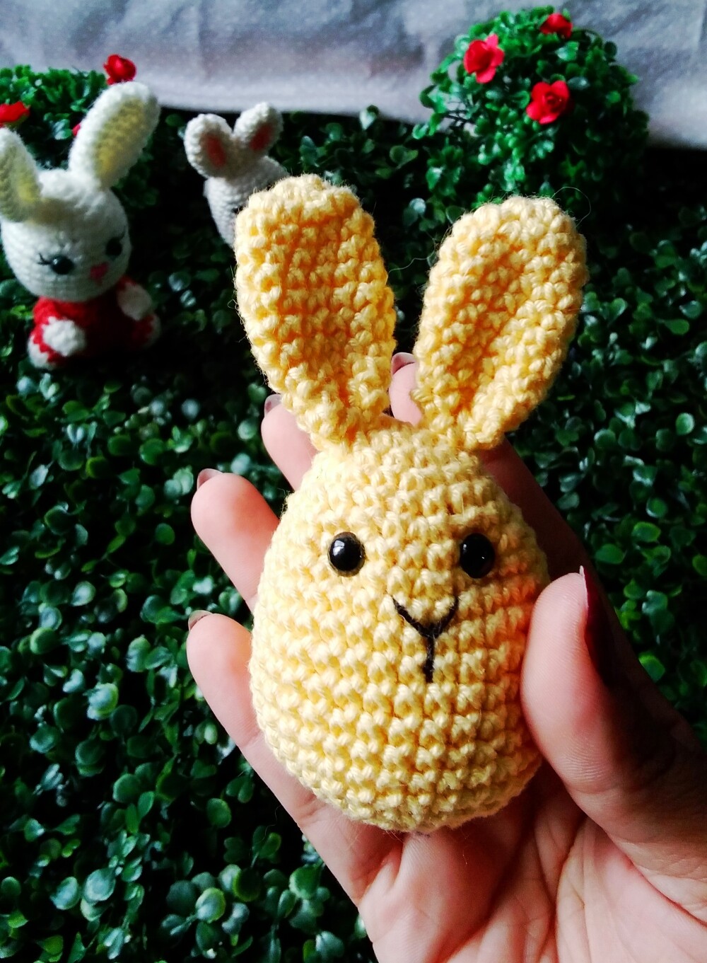 Kit  mini coelhos de amigurumi