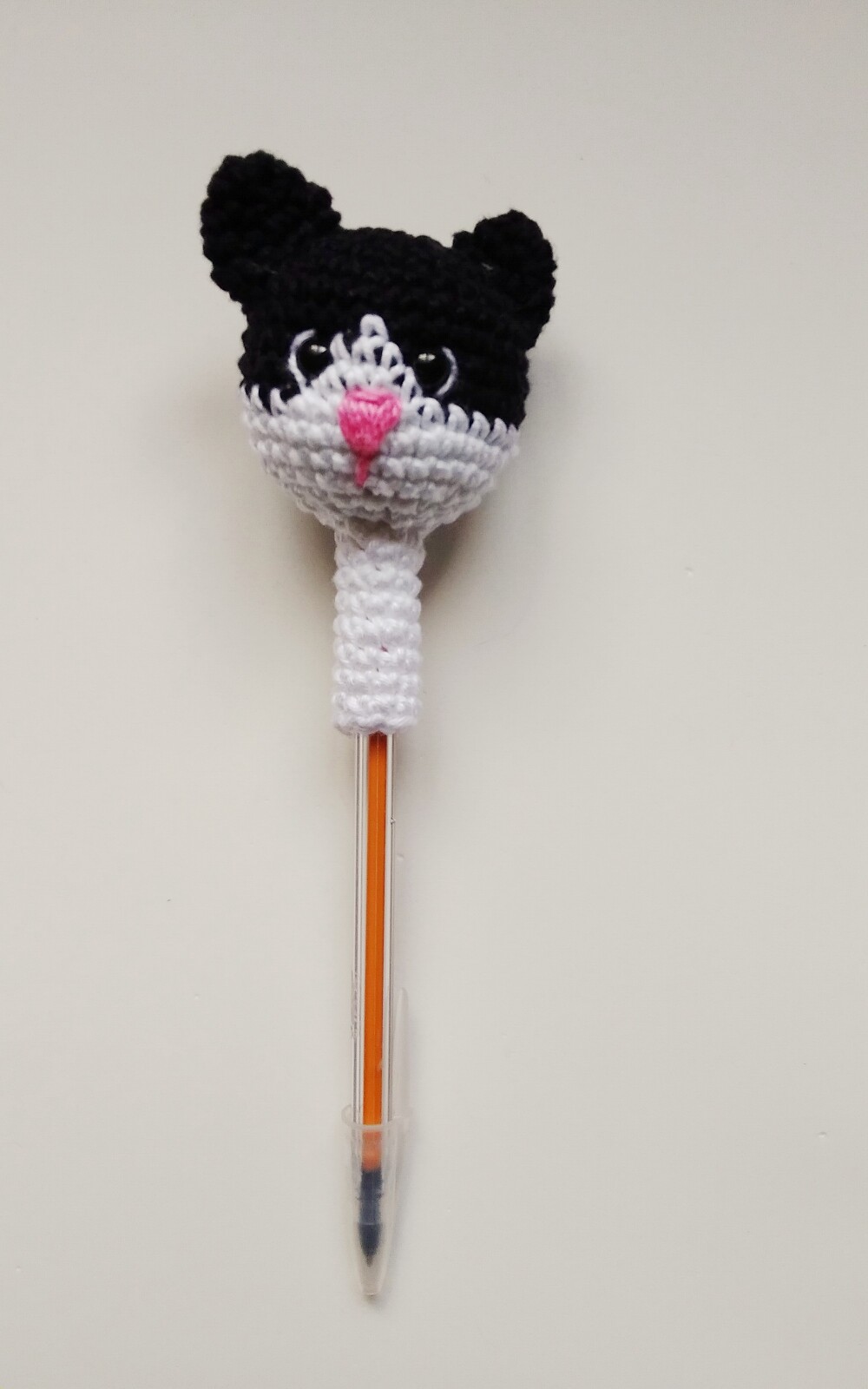 Ponteira de lápis de amigurumi