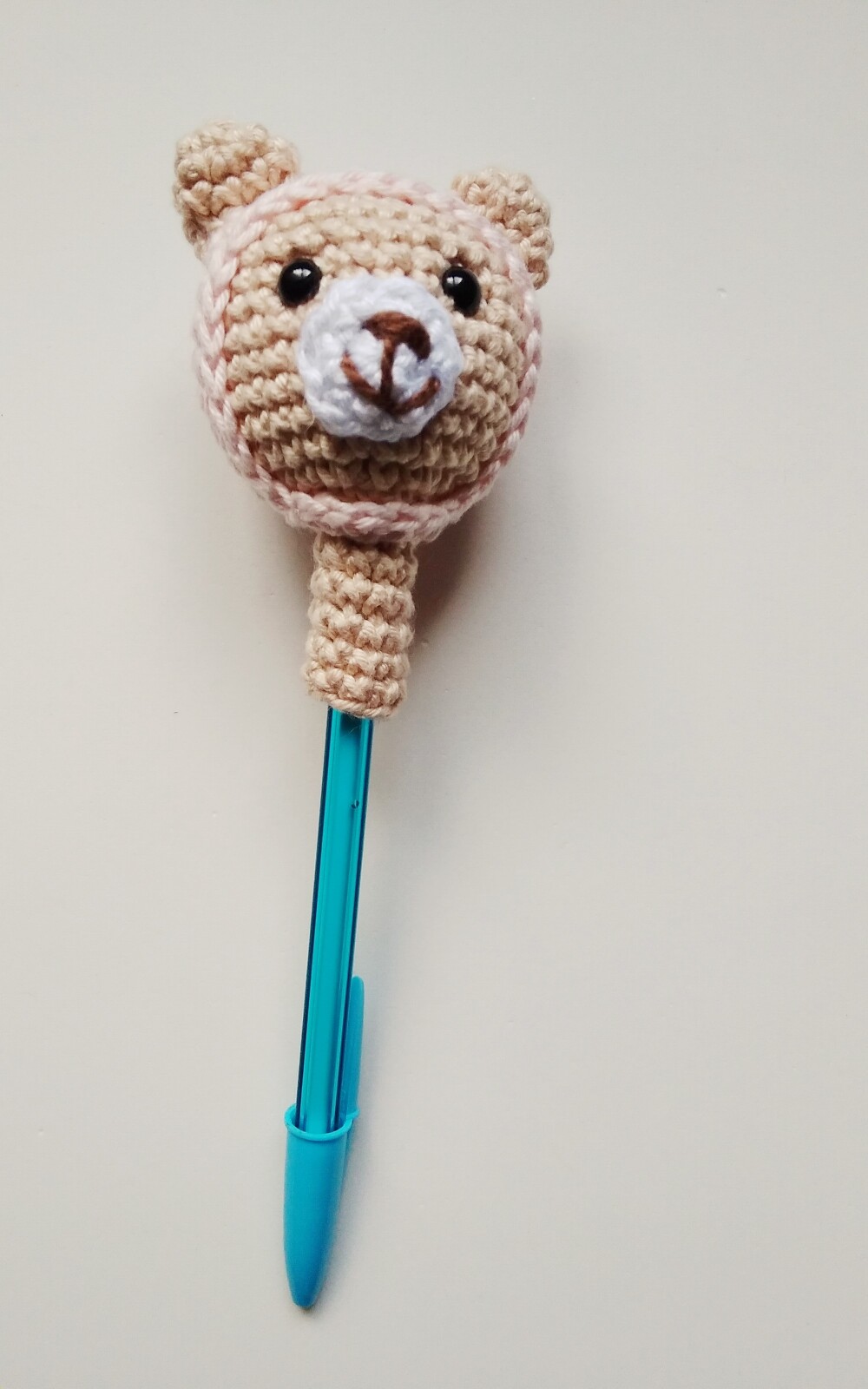 Ponteira de lápis de amigurumi