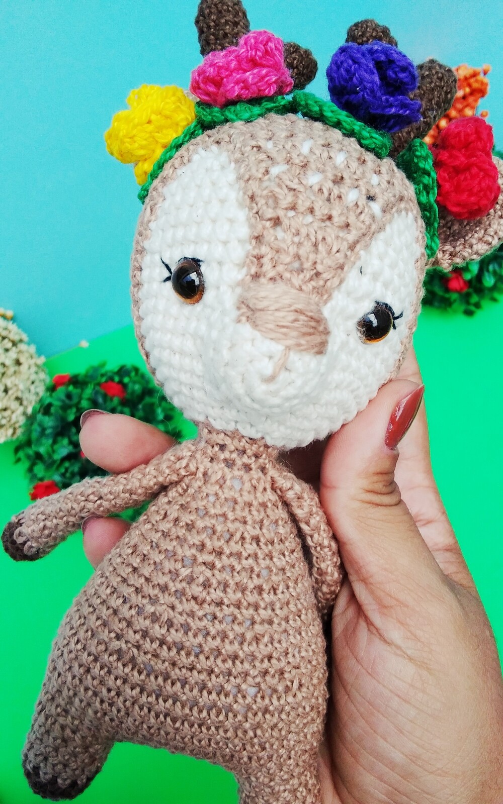 Animais do bosque de amigurumi- Cervo