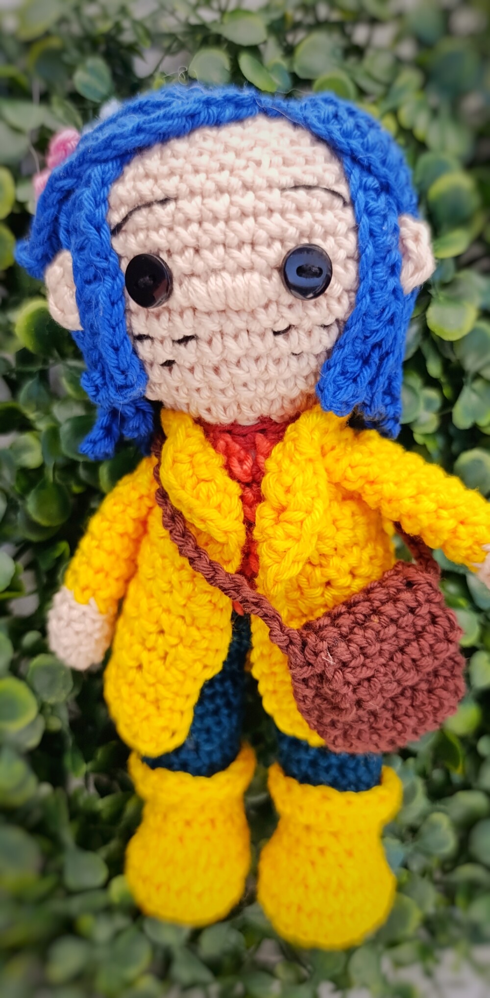 Boneca Coraline Jones em amigurumi