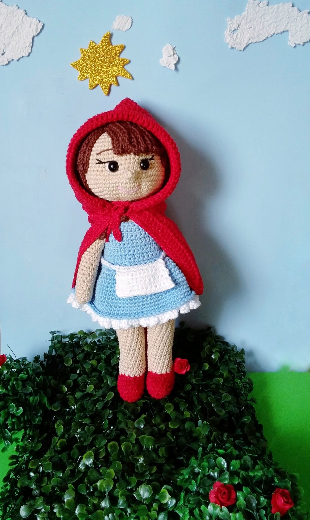 Chapeuzinho vermelho de amigurumi
