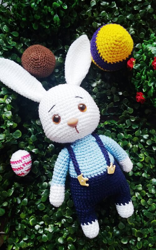 Kit casal de coelhinhos de amigurumi