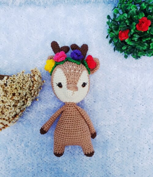 Animais do bosque de amigurumi- Cervo