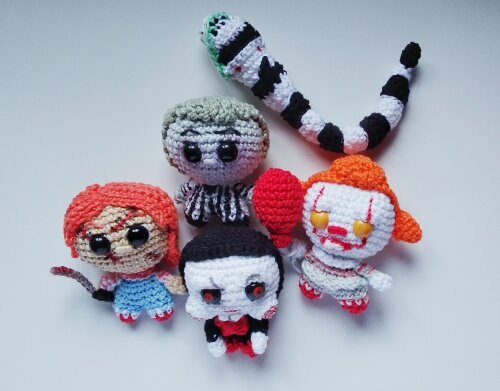 Kit amigurumi personagens de terror