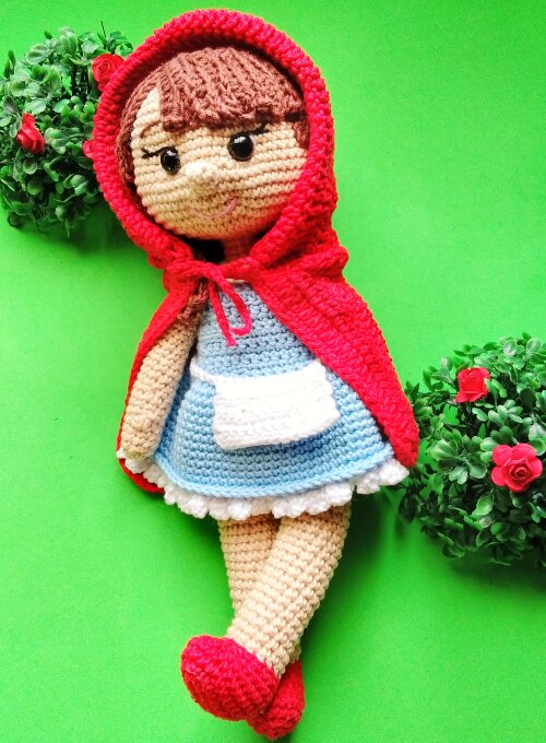 Chapeuzinho vermelho de amigurumi