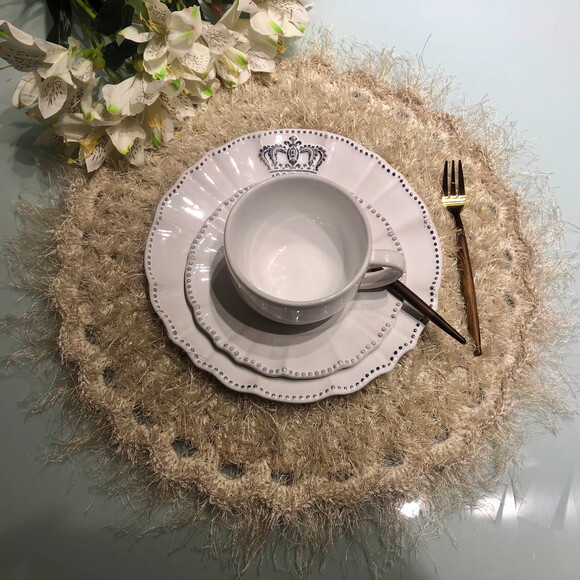 Sousplat Americano Croche Boho Textura - Par