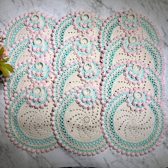 Sousplat Americano Croche Tulipa Candy Color