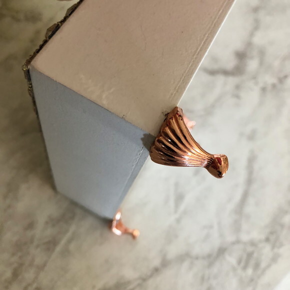 Bandeja Retangular com Espelho & Pés Egipcios Rose Gold