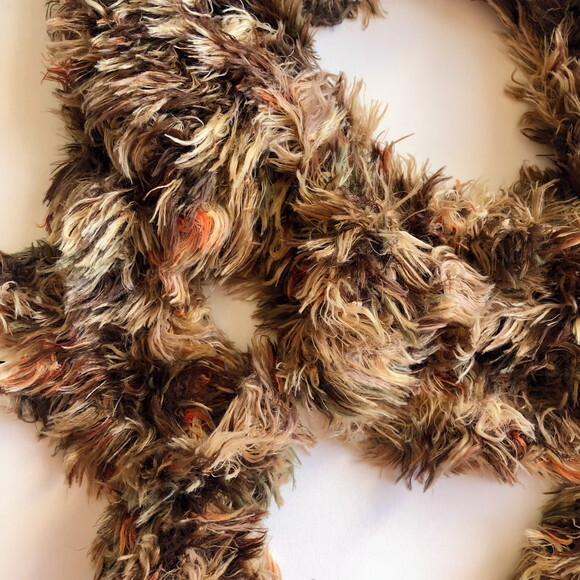 Cachecol Echarpe Caracol Marrom - Croche