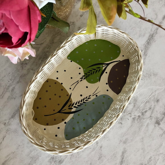 Cesto de Pão Pintado a Mão