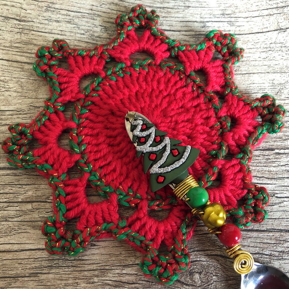Descanso de Xícara - Porta Copos Croche Natal