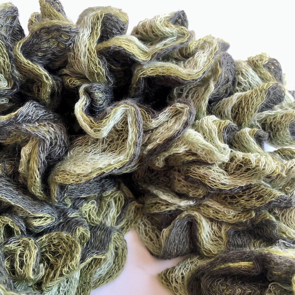 Echarpe - Cachecol Croche Verde Folha