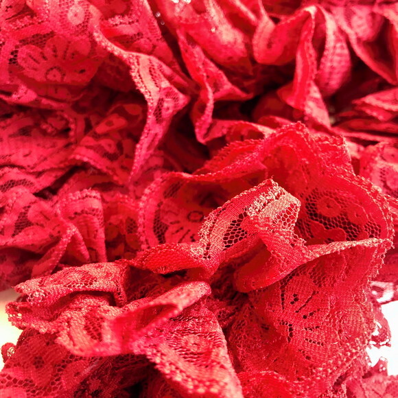 Echarpe - Cachecol Croche Renda Vermelho