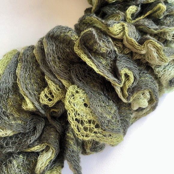 Echarpe - Cachecol Croche Verde Folha