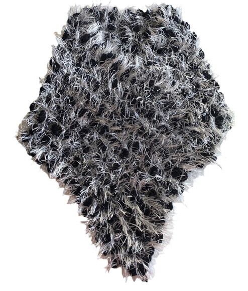 Echarpe Cachecol Golapompom Preto Croche