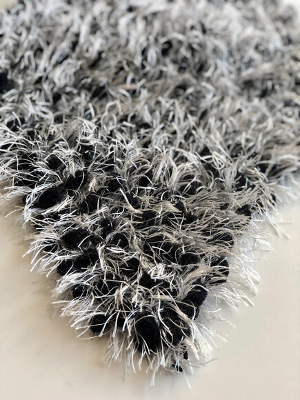 Echarpe Cachecol Golapompom Preto Croche