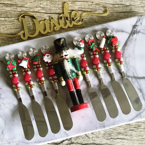 Espátula para Patê ou Manteiga Natal - 4 Pçs