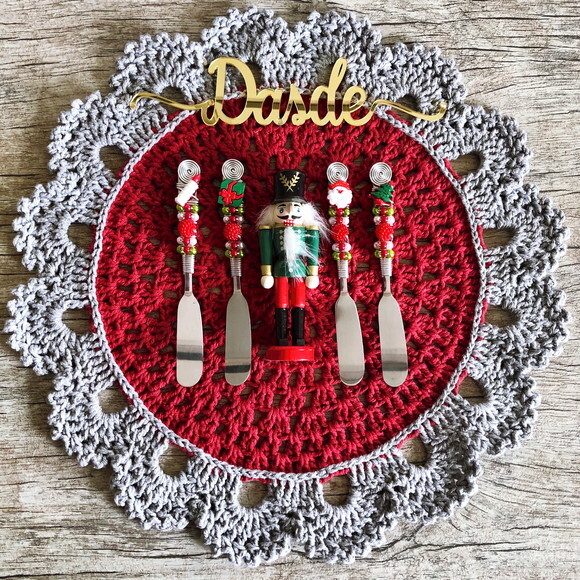 Espátula para Patê ou Manteiga Natal - 4 Pçs