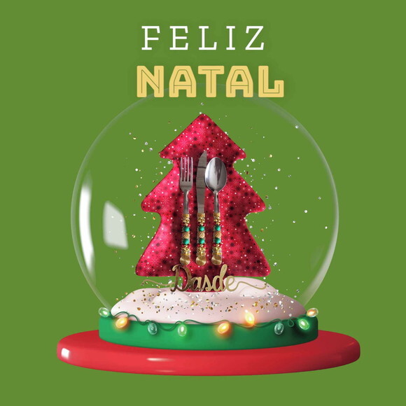 Faqueiro Talheres Mesa Bordado Tema Natal 24 Pçs - Mod.2