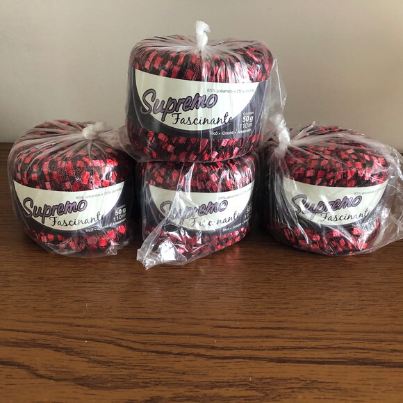 Fio Supremo Fascinante Vermelho Enovelar 50g - Kit 3 Unid.