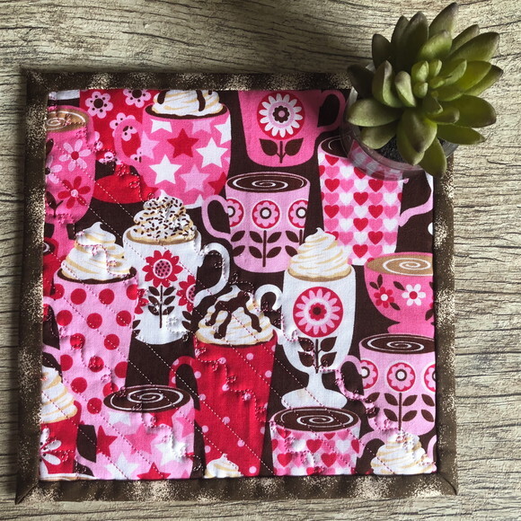 Mug Rug - Tapete de Caneca Cappuccino