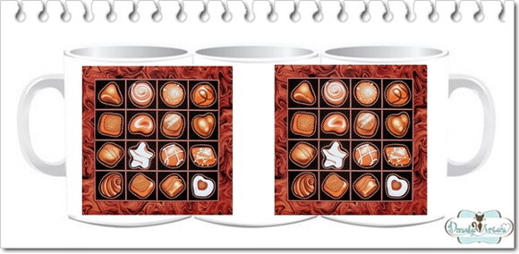 Mug Rug - Tapete de Caneca Chocolate Godiva