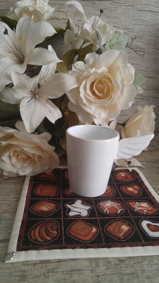Mug Rug - Tapete de Caneca Chocolate Godiva